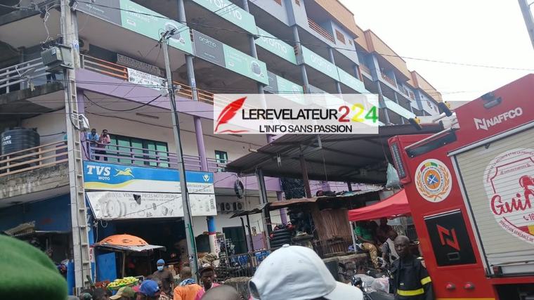 Madina : début d’incendie maîtrisé au centre commercial Diallo Saadakadji